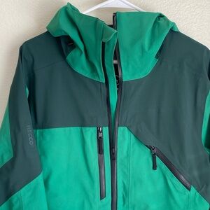 Aether Green waterproof snow Performance Jacket with recco - large